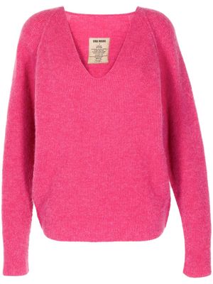 Uma Wang V-neck mohair-wool jumper - Pink