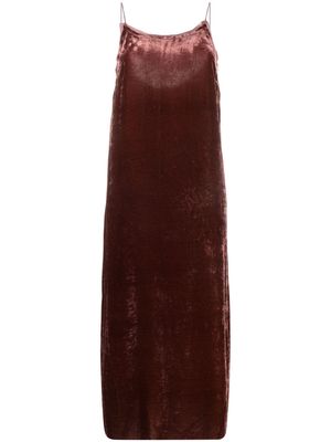 Uma Wang velvet scoop-back dress - Red