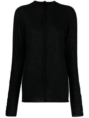 Uma Wang vertical-seamed cashmere jumper - Black