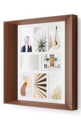 Umbra Lookout Square Grid Picture Display in Light Walnut