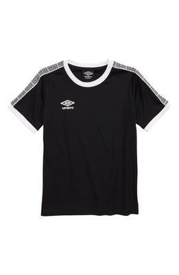 Umbro Diamond Logo Tape T-Shirt in Black/White