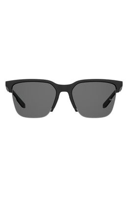 Under Armour 55mm Square Sunglasses in Matte Black Grey