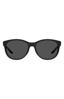 Under Armour 57mm Mirrored Round Sunglasses in Black