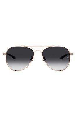 Under Armour 57mm Polarized Mirrored Aviator Sunglasses in Rose Gold /Grey Shaded