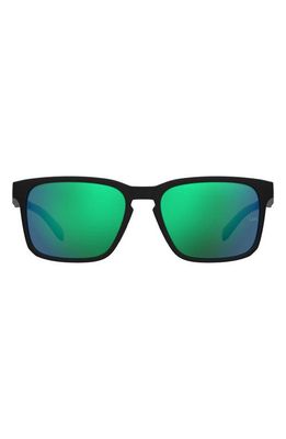 Under Armour 57mm Rectangular Sunglasses in Black/Green Multilayer