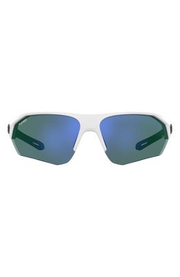 Under Armour 72mm Polarized Sport Sunglasses in White Black /Green