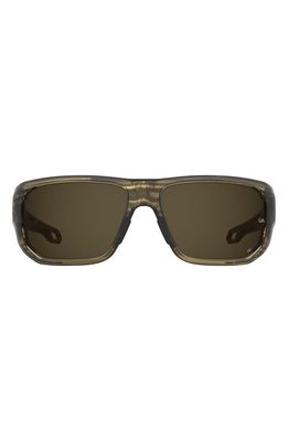 Under Armour Attack 2 63mm Wrap Sunglasses in Wood Brown/Brown Oleophobic
