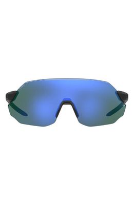 Under Armour Halftime 99mm Shield Sport Sunglasses in Black Grey /Green Oleo