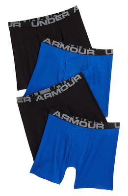 Under Armour Kids' 4-Pack HeatGear® Boxer Briefs in Ultra Blue