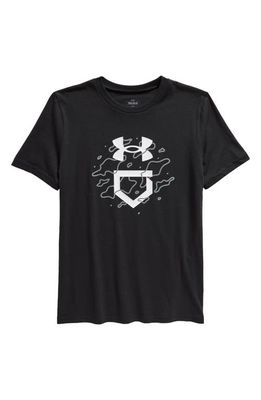 Under Armour Kids' Camo Icon Graphic T-Shirt in Black //Steel