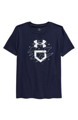 Under Armour Kids' Camo Icon Graphic T-Shirt in Midnight Navy /Mod Gray