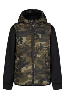 Under Armour Kids' Camo Print Hooded Vest in Baroque Green
