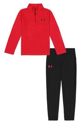 Under Armour Kids' Game On Quarter Zip Pullover & Pants Set in Red