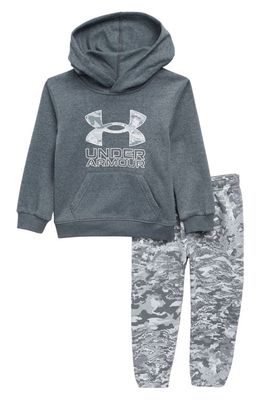 Under Armour Kids' Hybrid Camouflage Hoodie & Joggers Set in Pitch Gray