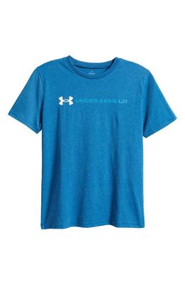 Under Armour Kids' Logo Graphic T-Shirt in Varsity Blue Medium Heather