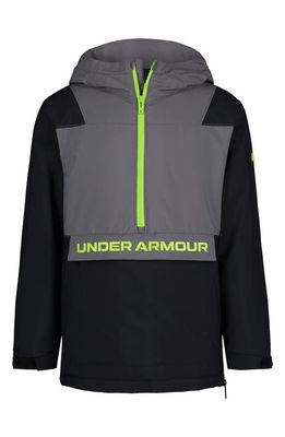Under Armour Kids' Mahlon Waterproof Hooded Popover Jacket in Black