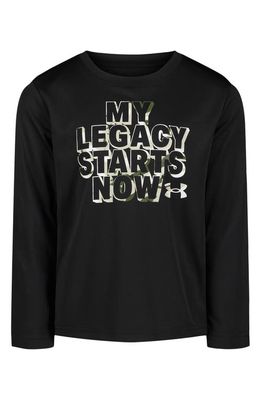 Under Armour Kids' My Legacy Starts Now Long Sleeve Performance T-Shirt in Black