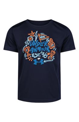 Under Armour Kids' Neo Doodle Performance Graphic T-Shirt in Midnight Navy