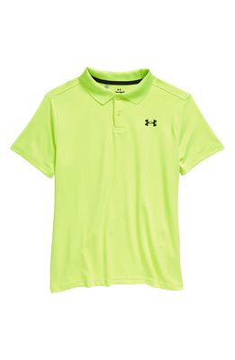 Under Armour Kids' Performance Polo in Lime Surge /Black
