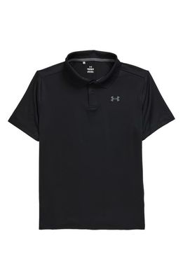 Under Armour Kids' Performance Polo in Still Water /Black