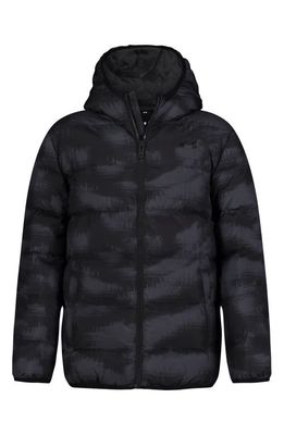 Under Armour Kids' Pronto Water Repellent Hooded Puffer Jacket in Black