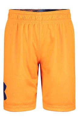 Under Armour Kids' Sand Camo Reversible Athletic Shorts in Orange Blast