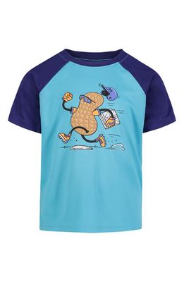 Under Armour Kids' Stealing Bases Performance Graphic T-Shirt in Blue Surf