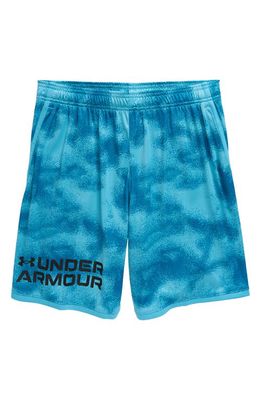 Under Armour Kids' Stunt 3.0 Performance Athletic Shorts in Glacier Blue /Black