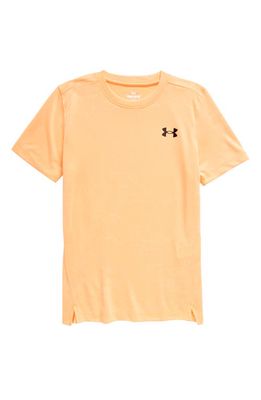 Under Armour Kids' Tech Vent Jacquard T-Shirt in Orange Blast /Black
