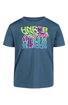 Under Armour Kids' Warped Phaze Performance Graphic T-Shirt in Static Blue