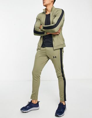 Under Armour knit tracksuit in khaki-Green