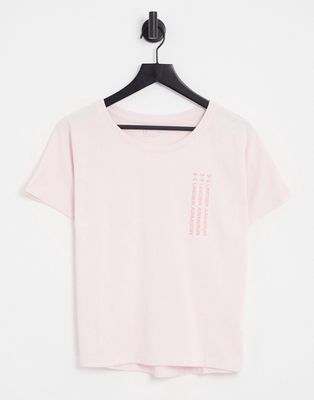 Under Armour Live Repeat graphic t-shirt in pink