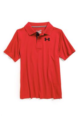 Under Armour 'Match Play' HeatGear Polo in Risk Red/Black