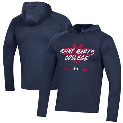 Under Armour Navy Saint Mary's Gaels 2023 On Court Bench Shooting Long Sleeve Hoodie T-Shirt