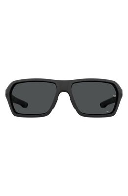 Under Armour Recon 64mm Sport Sunglasses in Matte Black /Grey Oleophobic