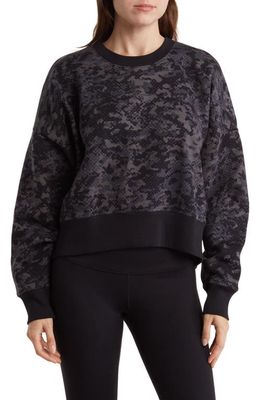 Under Armour Rival Camouflage Cotton Blend Fleece Sweatshirt in Black