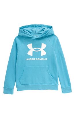Under Armour Rival Fleece Hoodie in Glacier Blue /Onyx White