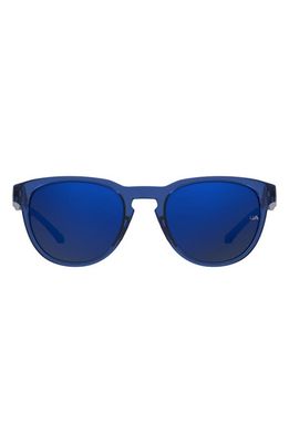 Under Armour Skylar 53mm Round Sunglasses in Blue Crystal/Blue Sky Mirror