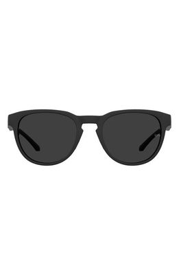 Under Armour Skylar 53mm Round Sunglasses in Matte Black/Grey