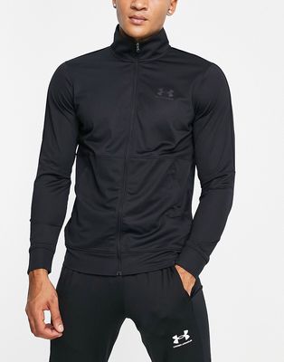 Under Armour Training pique track jacket in black