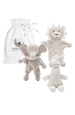 Under the Nile 3-Piece Organic Cotton Toy Set in Grey
