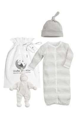 Under the Nile Grey Stripe 3-Piece Organic Egyptian Cotton Gift Set