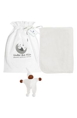 Under the Nile Organic Cotton Crib Blanket & Toy Set in Off-White