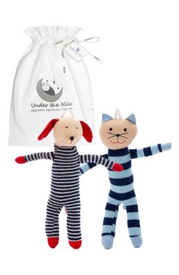 Under the Nile Scrappy Cat & Dog Gift Set in Blue Multi