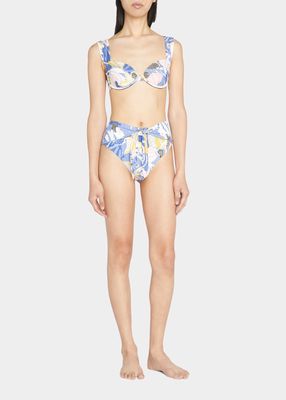 Under The Sea Front-Tie Bikini Bottoms