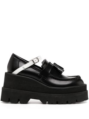 Undercover 95mm tassel-detail leather loafers - Black