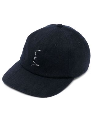 Undercover Alfred Hitchcock-embroidery cap - Blue