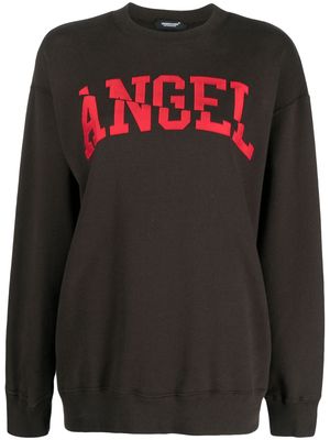 Undercover Angel drop-shoulder sweatshirt - Brown