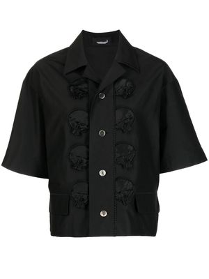 Undercover applique-detail short-sleeved shirt - Black