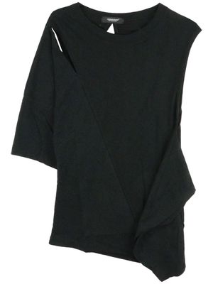 Undercover asymmetric cotton T-shirt - Black